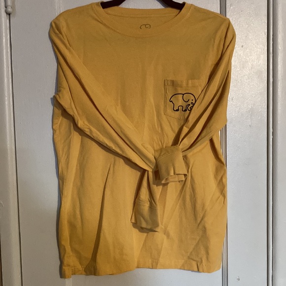 Bundle Me!  Ivory Ella LS T-shirt - Yellow with Leopard Elephant - Picture 3 of 3
